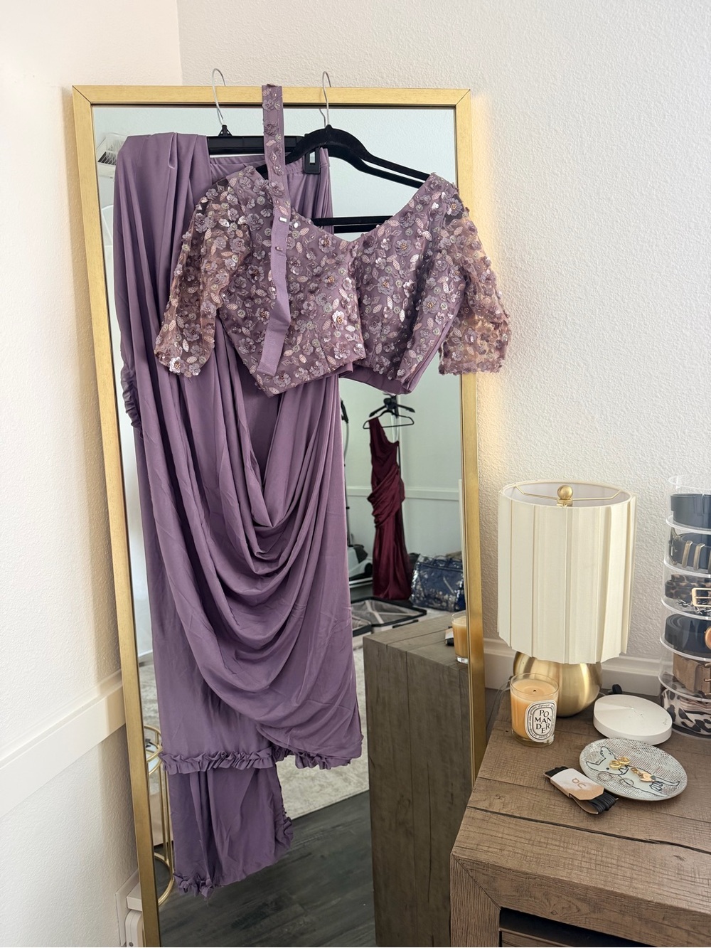 Beautiful Lavender saree